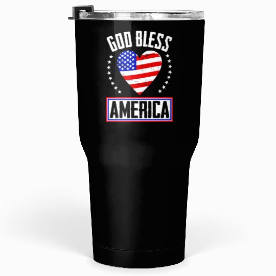 God Bless America Independence Day USA Patriot Tumblers 30 Oz