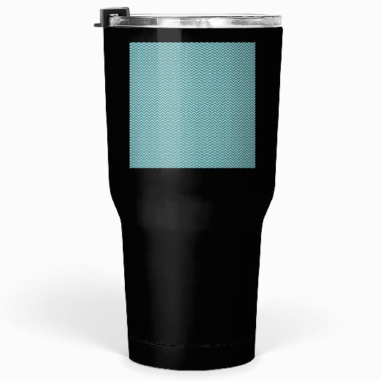 Retro Teal Chevron Pattern Tumblers 30 Oz