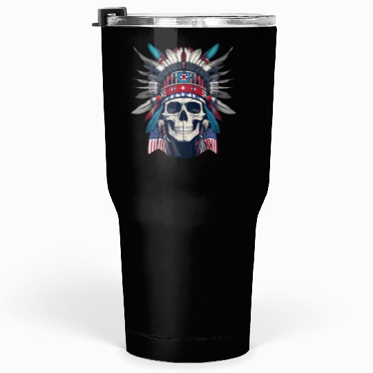 American Skull 4th of July Tumblers 30 Oz