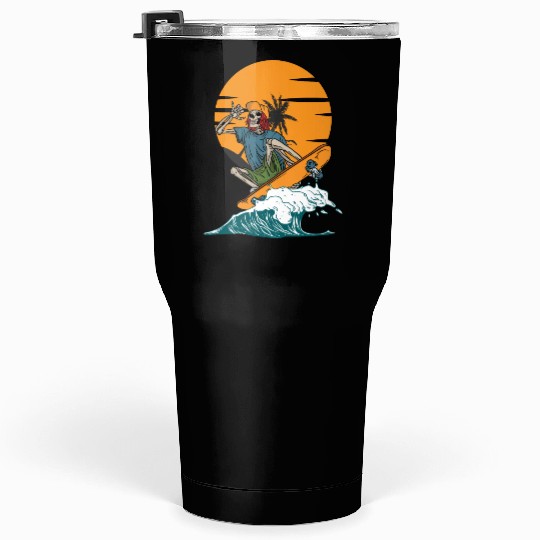 skull skate swim Tumblers 30 Oz