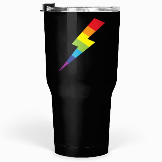 Awesome Rainbow Lightning Bolt Print Tumblers 30 Oz