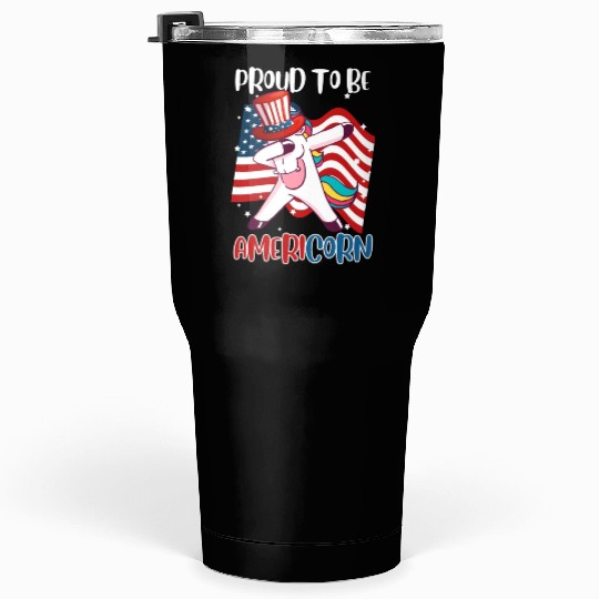 Americorn Unicorn America Party Independence Day Tumblers 30 Oz