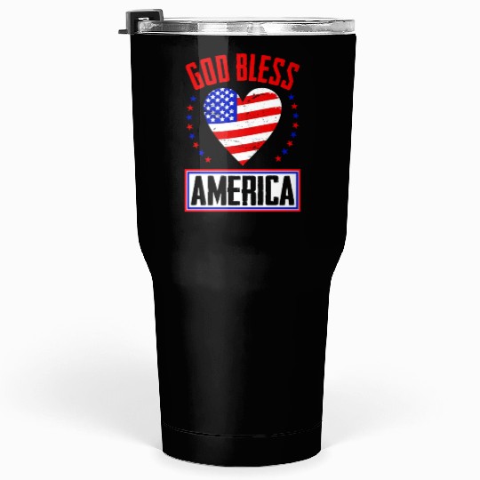 God Bless America Independence Day USA Patriot Tumblers 30 Oz