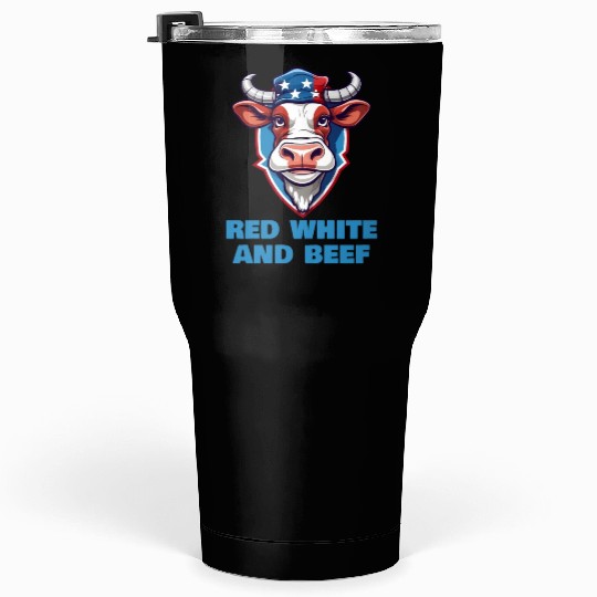 Red White And Beef Tumblers 30 Oz