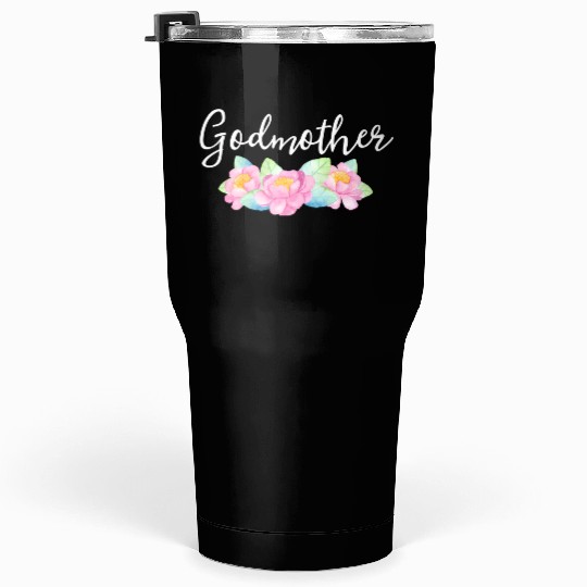 Godmother Floral Aunt Gender Reveal Announcet Tumblers 30 Oz