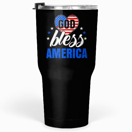 God Bless America Independence Day Party USA Tumblers 30 Oz