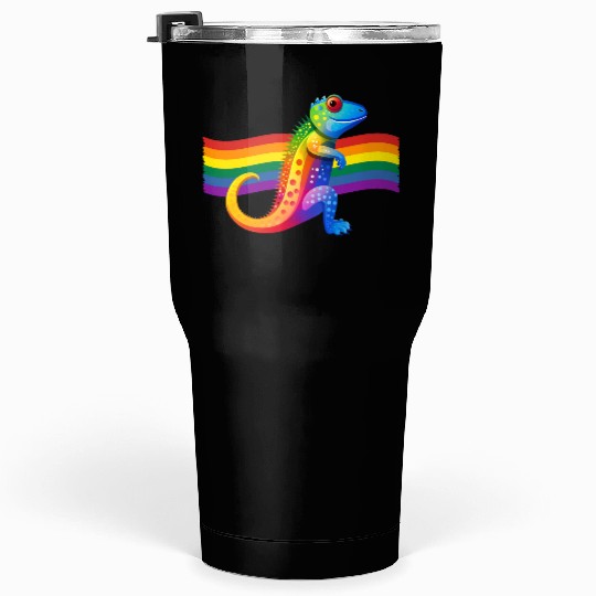 Gay Pride Gecko Tumblers 30 Oz