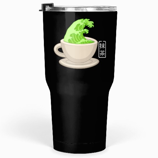 Matcha Latte Great Green Tea Wave Tumblers 30 Oz