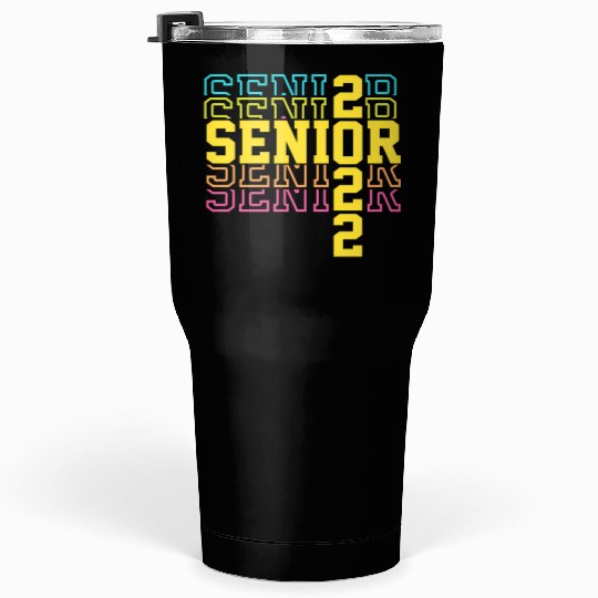 Grad 22 Senior Class Of 2022 Bright Colors Ns Will Tumblers 30 Oz