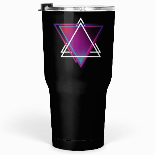 "Triangle Bliss: Geometric Marvel Tumblers 30 Oz"