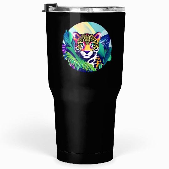 Jaguar in the Tropics Tumblers 30 Oz