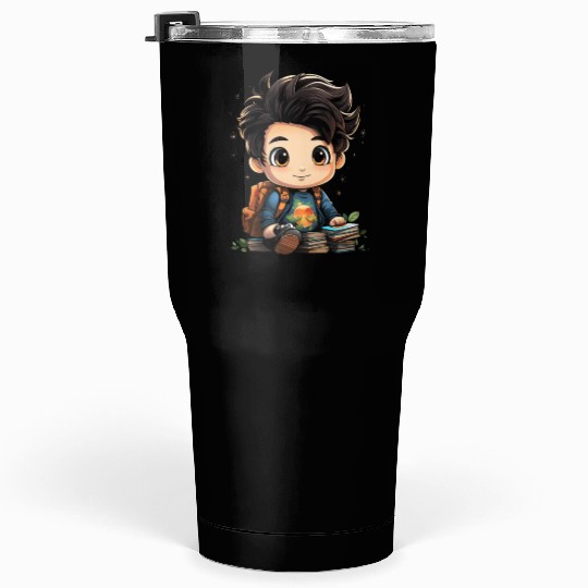 Back to School Pre-K Kindergarten Student Chibi Tumblers 30 Oz