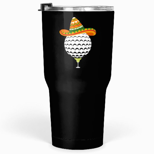 Margarita Golf Ball Mexican Sombrero Tumblers 30 Oz