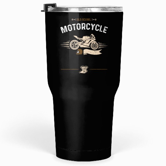 Old School Motorcycle - Motorcycle Tumblers 30 Oz