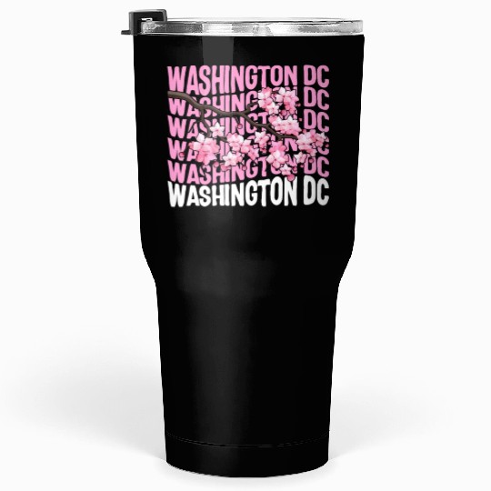 Washington DC Tumblers 30 Oz, Cherry Blossom Floral Pop