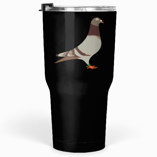 Red brown racing pigeon logo for racing pigeon ent Tumblers 30 Oz