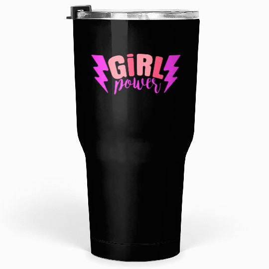 Preppy Room Decor Girl Power Quote With Lightning Tumblers 30 Oz