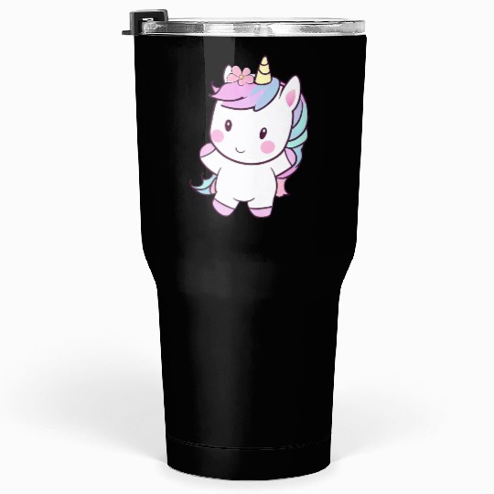 Cute Dancing Unicorn, Joyful Fantasy Design Tumblers 30 Oz