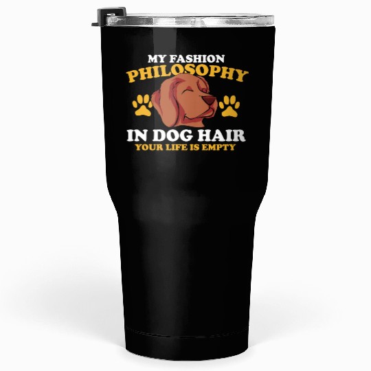 Philosophy Dog Hair Teacher Poetry Science Book Tumblers 30 Oz