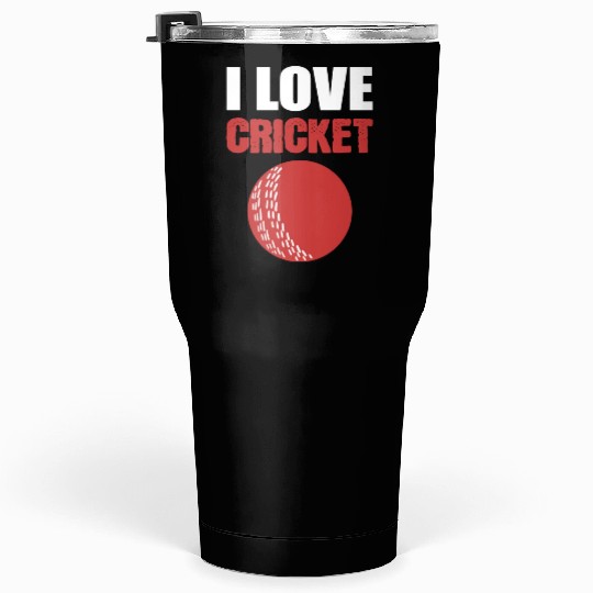 I Love Cricket Sport Coach Gift Tumblers 30 Oz
