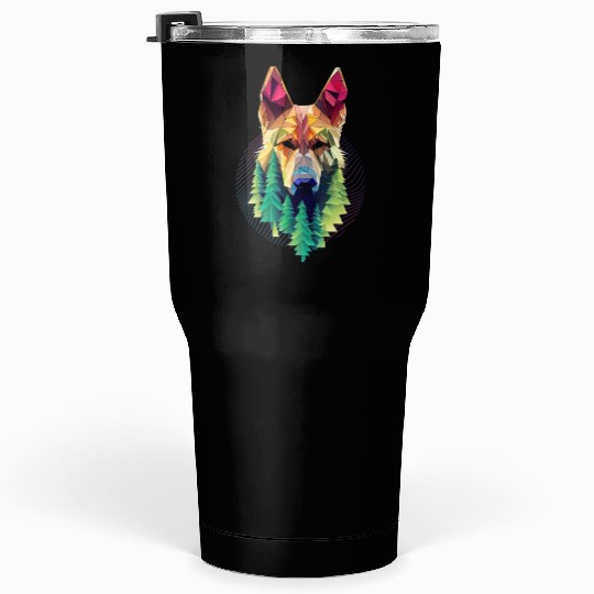 German Shepherd Forest Tumblers 30 Oz