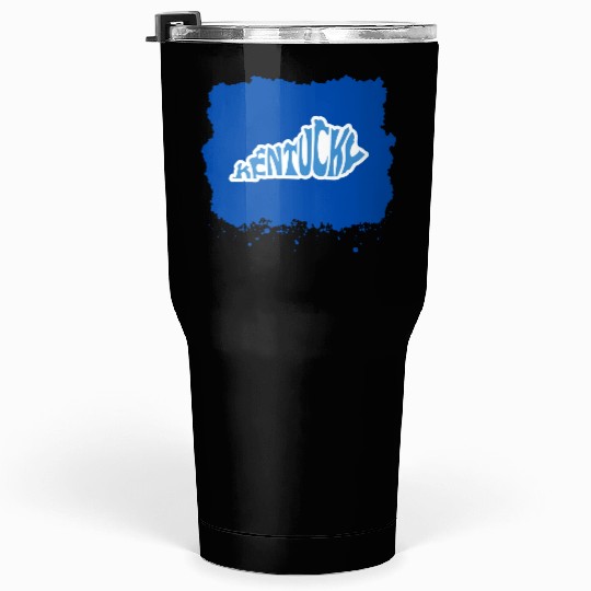 Kentucky Typography Sticker in State Shape Tumblers 30 Oz