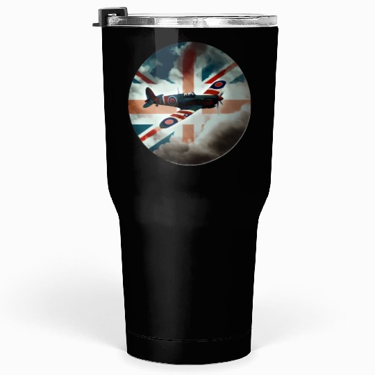 Spitfire Airplane Fighter Plane England UK Tumblers 30 Oz