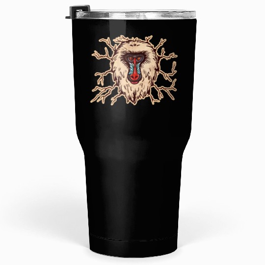 Baboon Monkey Face Tumblers 30 Oz