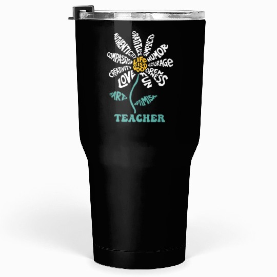 Life-is Good Teacher Humor Courage Openness Tumblers 30 Oz