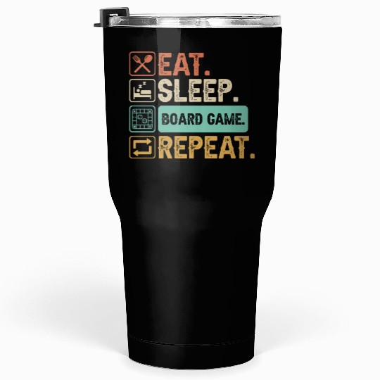 Eat Sleep Board Game Repeat Tumblers 30 Oz