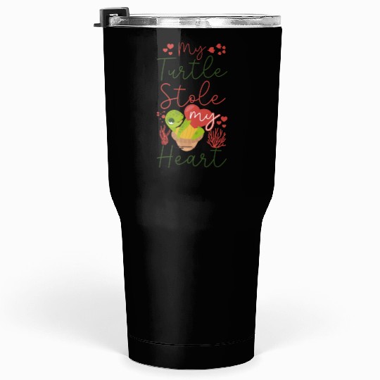Sea Turtle Tortoise Valentines Day Tumblers 30 Oz