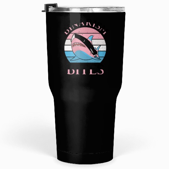 Shark Lover Transgender Pride Flag Trans LGBT Tumblers 30 Oz