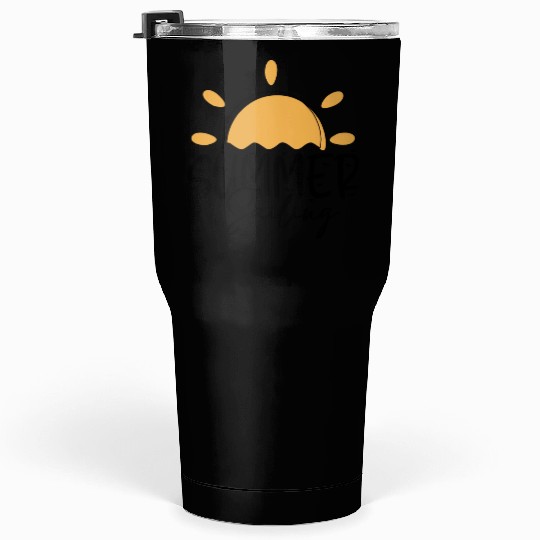 Yellow Summer Sailing Tumblers 30 Oz