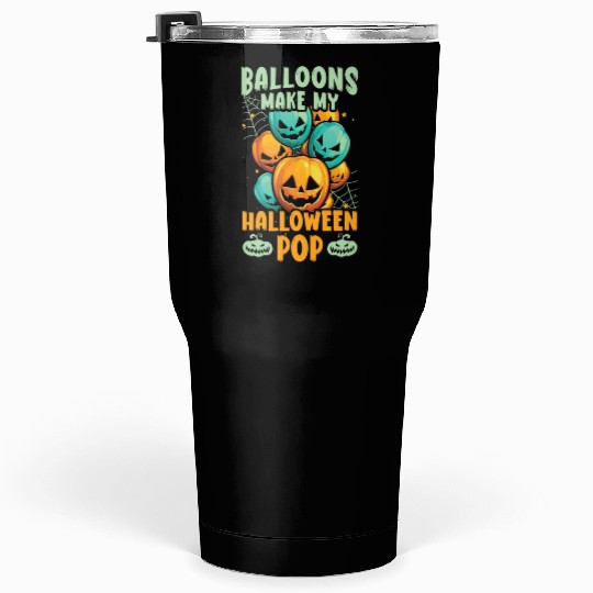 Balloon Halloween Trick Or Treat Spooky Boo Ghost Tumblers 30 Oz