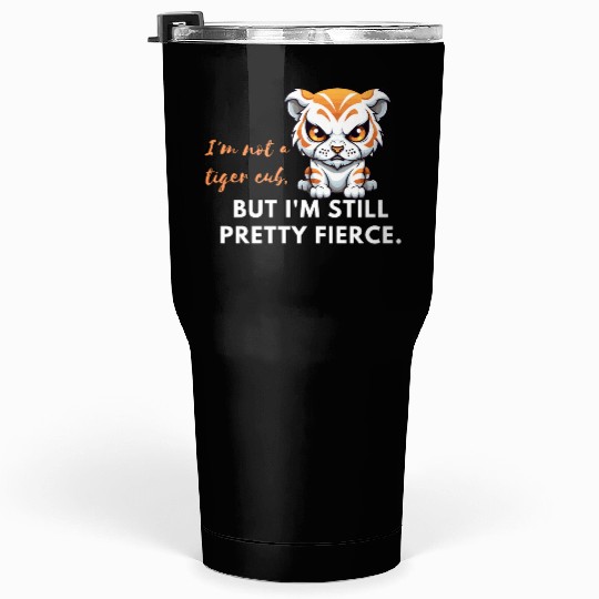 Animals: Angry Tiger cub Tumblers 30 Oz