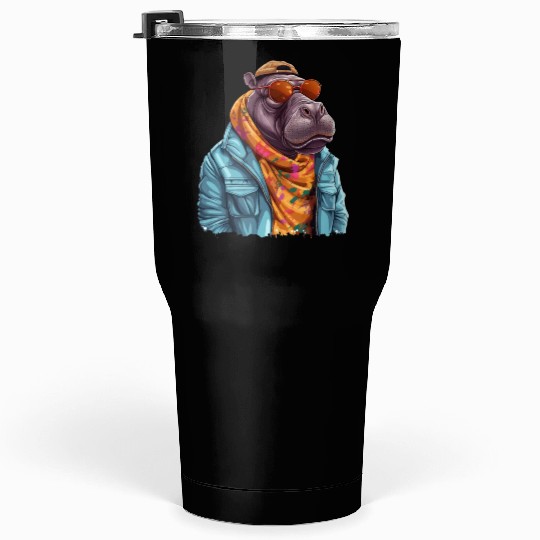 Graffiti Hippo. Heavyweight Strength. Tumblers 30 Oz