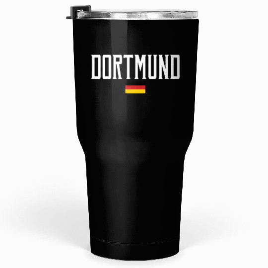 Dortmund Germany Flag White Text Tumblers 30 Oz
