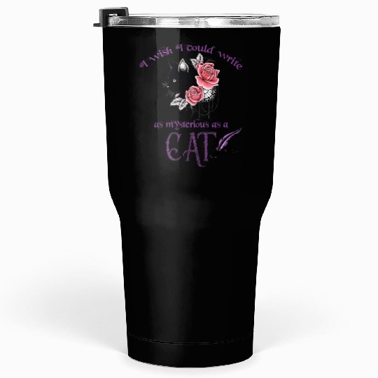 Mysterious Cat Edgar Allan Poe Tumblers 30 Oz