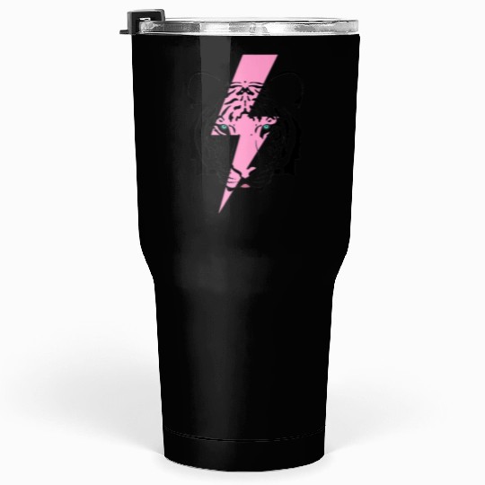 tiger and hot pink lightning bolt premium Tumblers 30 Oz