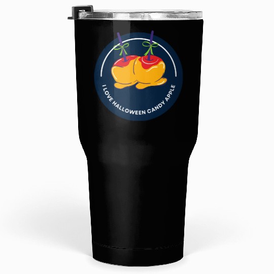 I Love Halloween Candy Apple Tumblers 30 Oz