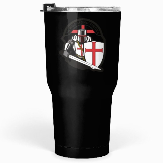 Crusader 'in Hoc Signo Vinces ' Knights Templar Tumblers 30 Oz