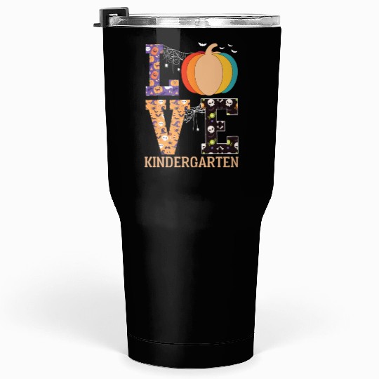 Love Pumpkin Candy Corn Halloween Love Costume Men Tumblers 30 Oz