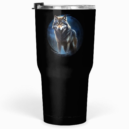 Wolf in the moonlight Tumblers 30 Oz