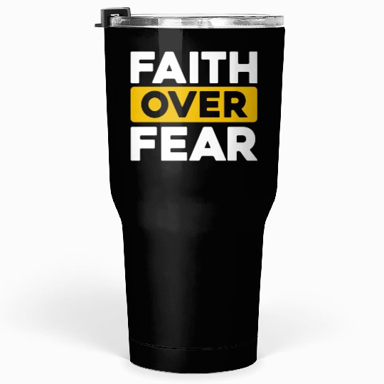 Faith Over Fear Love Jesus Christian Christmas Tumblers 30 Oz