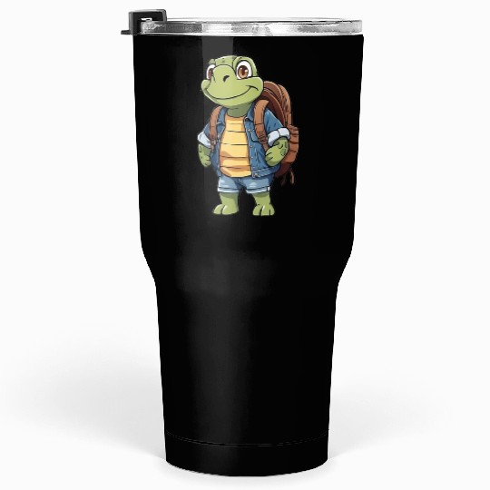 Turtle Wearing Backpack Tumblers 30 Oz