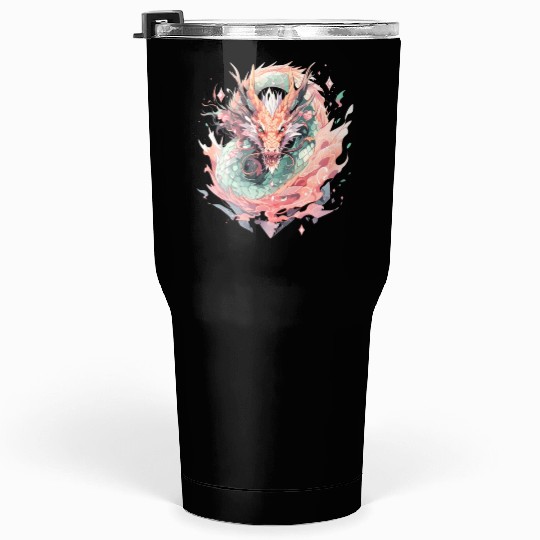 Adorable Crystal Chinese Dragon Tumblers 30 Oz