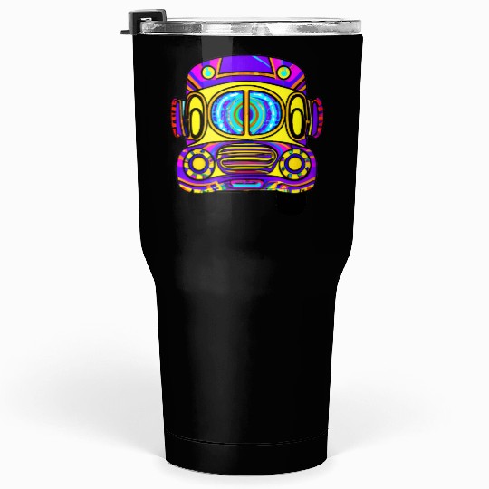 Tie Dye School Bus Tumblers 30 Oz
