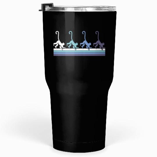 Gradient Monkey Silhouette Tumblers 30 Oz