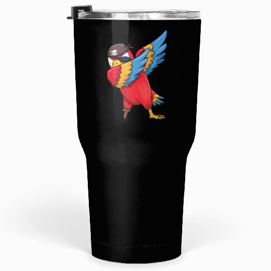 Dab Parrot Jolly Pirate Decor Lazy Halloween Tumblers 30 Oz