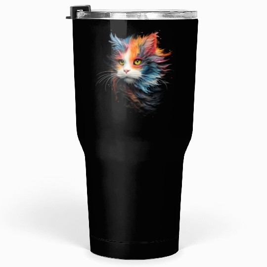 Persian Cat Masterful Animal Painting Tumblers 30 Oz